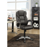 Coaster Furniture 800045 Adjustable Height Office Chair Dark Brown and Silver